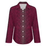 Long Sleeve Blouse (B648) Cropped hem shirt