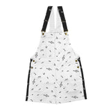 white music print Unisex Shorts Suspender Jumpsuit (Model L78)