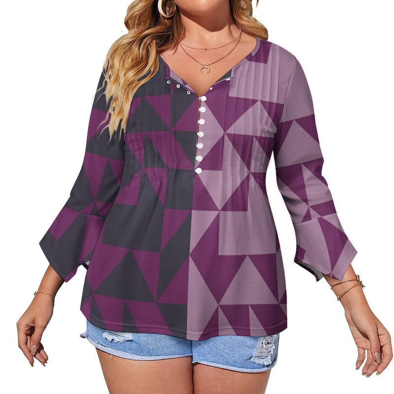 Women&#039;s Ruffled Petal Sleeve Top Women's ruffled petal sleeve top