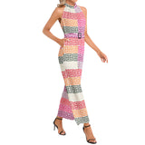Halter Neck Buckle Belted Jumpsuit