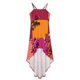 Women&#039;s High-Low Spaghetti Strap Dress Tailcoat skirt