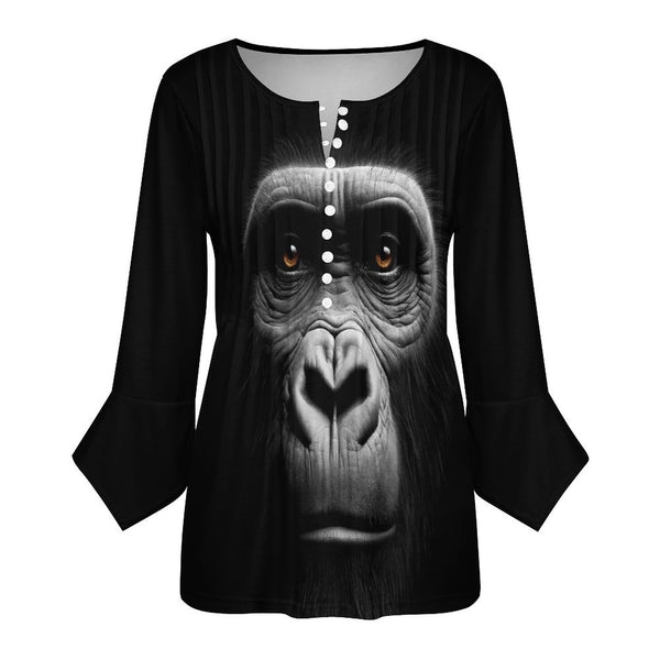 Women&#039;s Ruffled Petal Sleeve Top Women's ruffled petal sleeve top