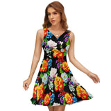 V-Neck Sleeveless Dress (NZ022)  Frocks