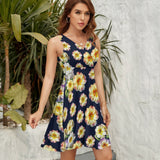 V-Neck Sleeveless Dress (NZ022)  Frocks