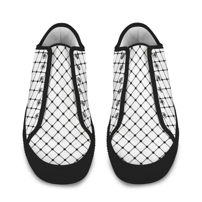 inverted net print 4A Seattle Low Top Women's Shoes (Model 1013-6)