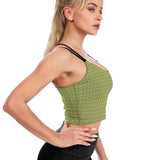 POlka Dot Yoga Top with Bra Pad