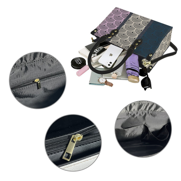 tricolor shell purse print PU Leather Handbag-Small (Model 1747)