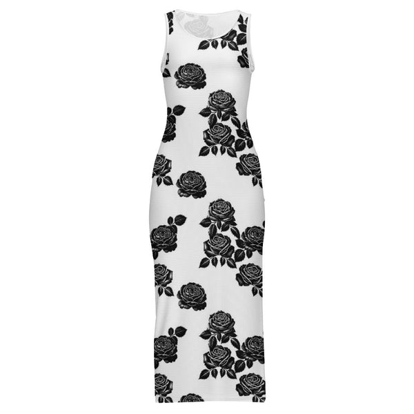 Sleeveless Bodycon Side Slit Long Dress Split cheongsam