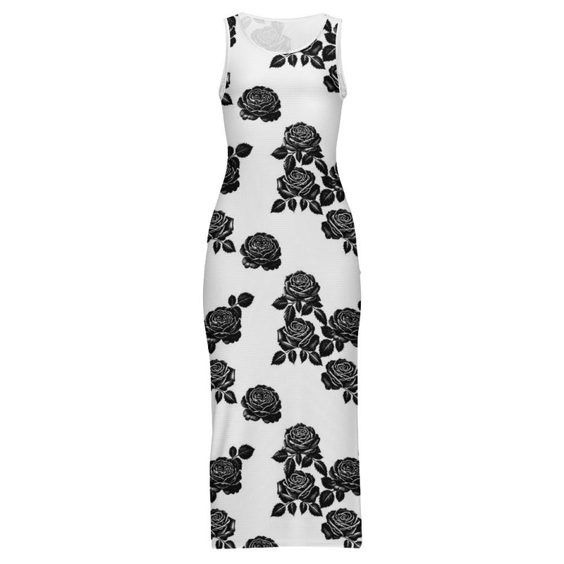 Sleeveless Bodycon Side Slit Long Dress Split cheongsam