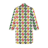 jam kisses print Women's 3/4 Sleeve Button Up Shirt Dress