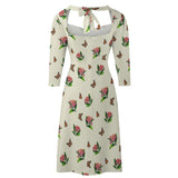 Monarch Milkweed Medley Women's Sweetheart Flare Dress