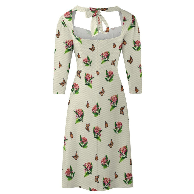 Monarch Milkweed Medley Women's Sweetheart Flare Dress