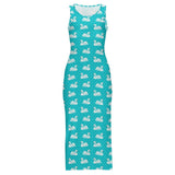 Sleeveless Bodycon Side Slit Long Dress Split cheongsam