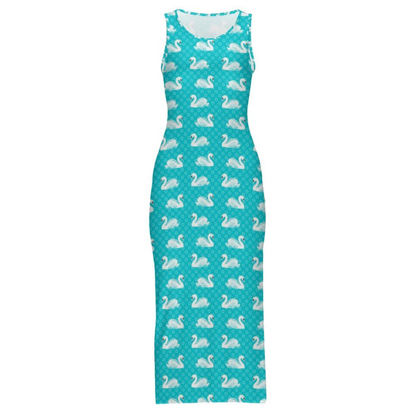 Sleeveless Bodycon Side Slit Long Dress Split cheongsam