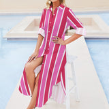 Button-Up Long Sleeve Shirt Dress Long sleeved shirt dress