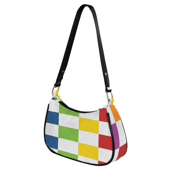 Color Bars Women's Shoulder Bag-Black Strap