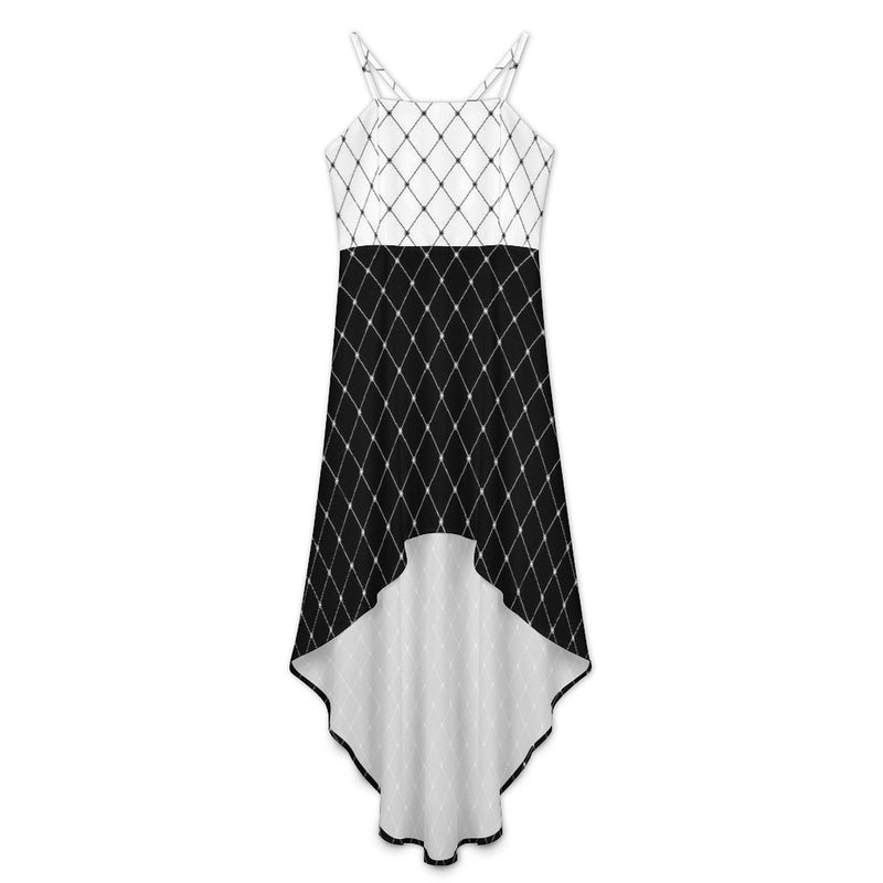 Tailcoat skirt Women's High-Low Spaghetti Strap Dress