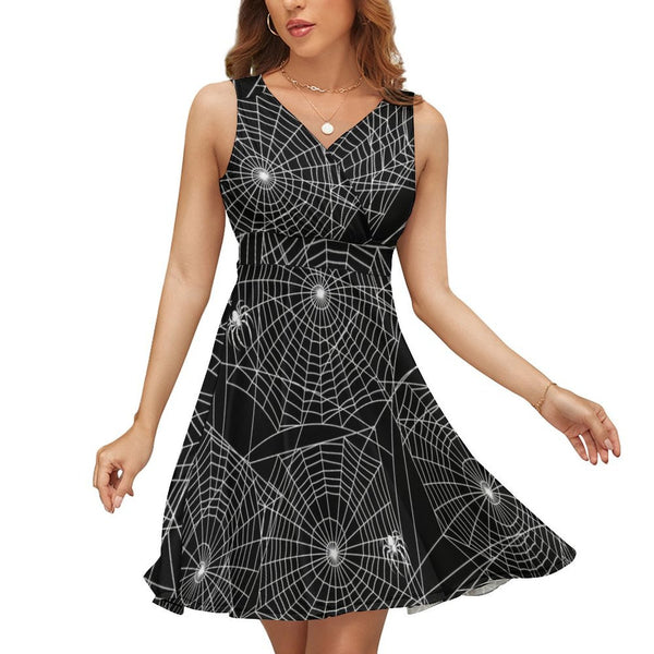 V-Neck Sleeveless Dress (NZ022)  Frocks