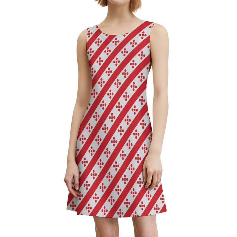 All Over Print Sleeveless Dress Sleeveless dress