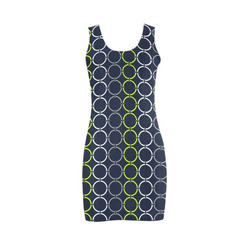 neon green solid 10B Medea Vest Dress (Model D06)
