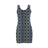 neon green links print 4A Medea Vest Dress (Model D06)