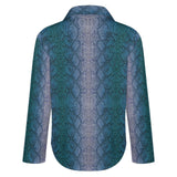 Long Sleeve Blouse (B648) Cropped hem shirt