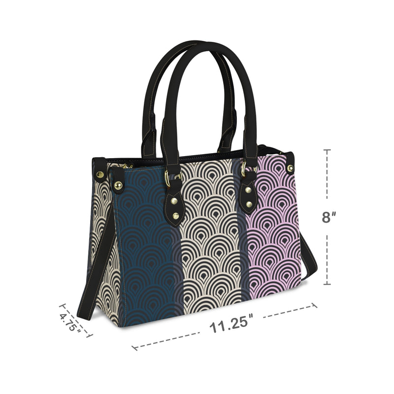 tricolor shell purse print PU Leather Handbag-Small (Model 1747)