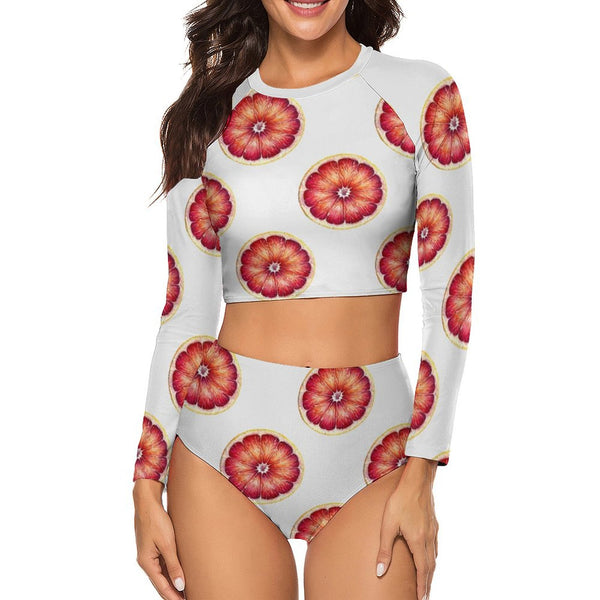 Two-piece Swimsuit (CL7021) Grapefruit Two-piece Swimsuit