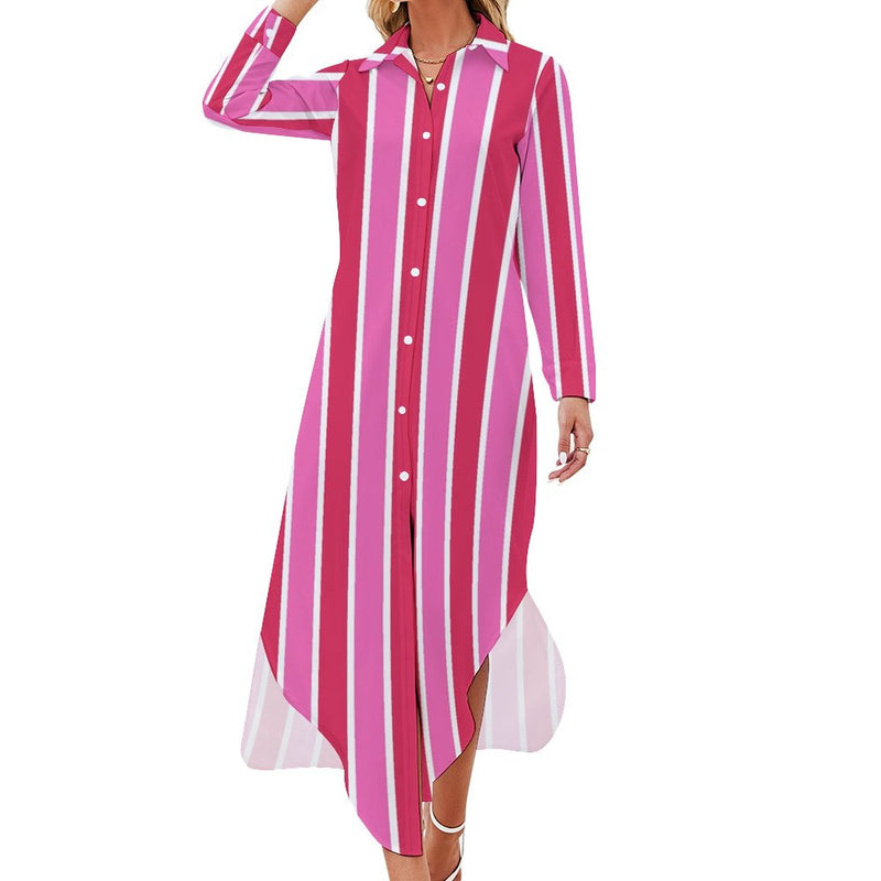 Button-Up Long Sleeve Shirt Dress Long sleeved shirt dress