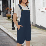 square cascade print copy Unisex Shorts Suspender Jumpsuit (Model L78)