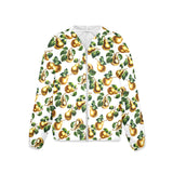 golden pear print 2 Women's Lightweight Sun Protection Hoodie (Model H62)