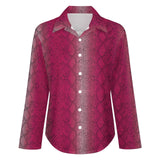 Long Sleeve Blouse (B648) Cropped hem shirt