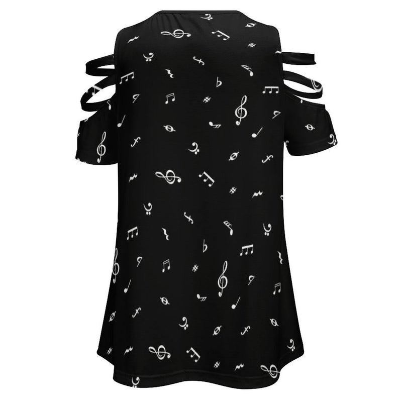 Women&#039;s Off Shoulder Zip V-Neck Tunic BE zip off shoulder top