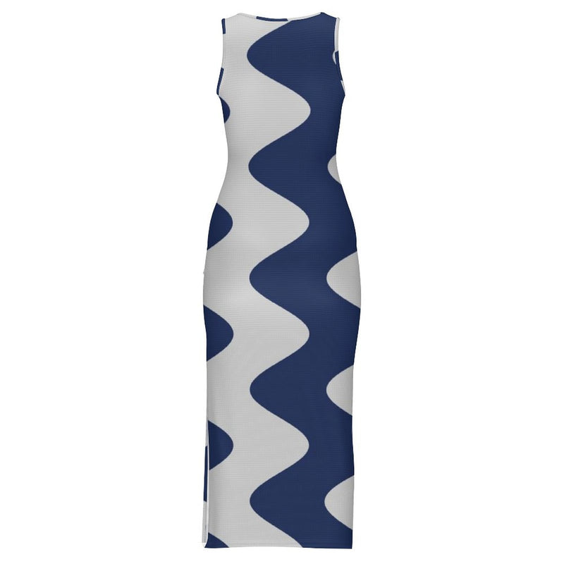 Sleeveless Bodycon Side Slit Long Dress Split cheongsam