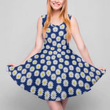 Sleeveless Skater Dress Round neck dress