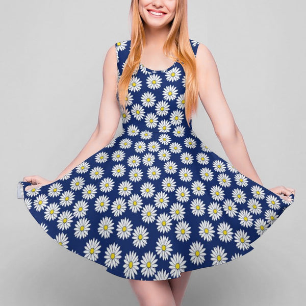 Sleeveless Skater Dress Round neck dress