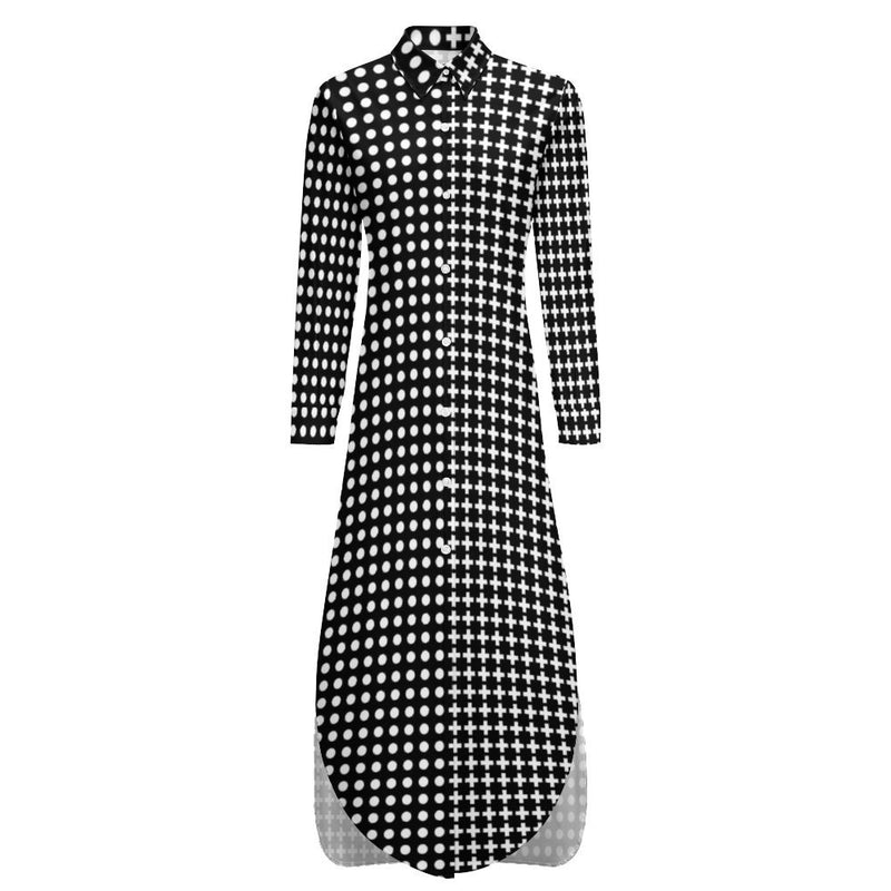 Button-Up Long Sleeve Shirt Dress Long sleeved shirt dress