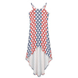 Americana High-Low Spaghetti Strap Dress