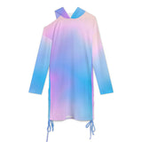 Long sleeved off shoulder skirt Off-Shoulder Hooded Dress