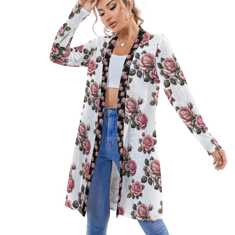 Women&#039;s Mid-Length Cardigan (NZ060) Medium length cardigan