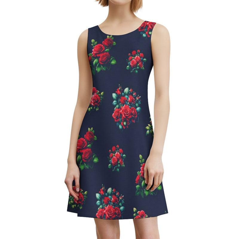 All Over Print Sleeveless Dress Sleeveless dress