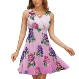 V-Neck Sleeveless Dress (NZ022)  Frocks