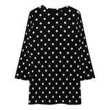 Polka Dot Long Sleeve Patchwork T-shirt Dress