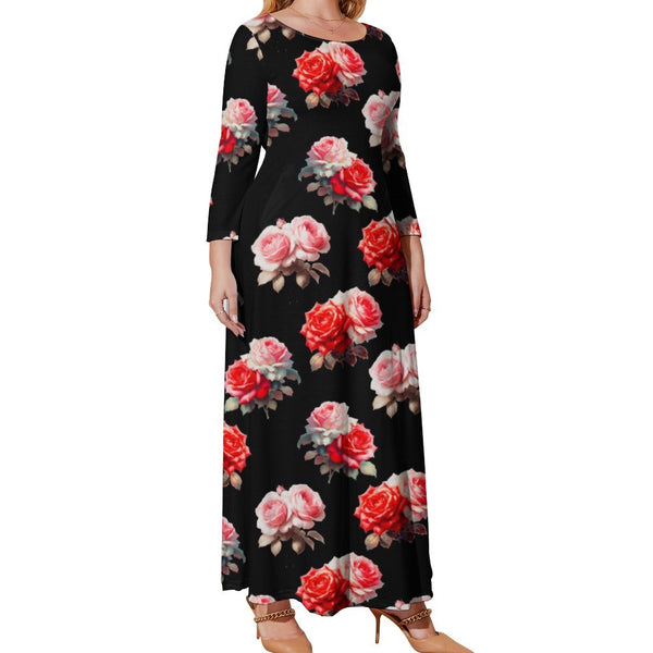 Plus Size Loose-Fit Long Sleeve Dress Long sleeved dress