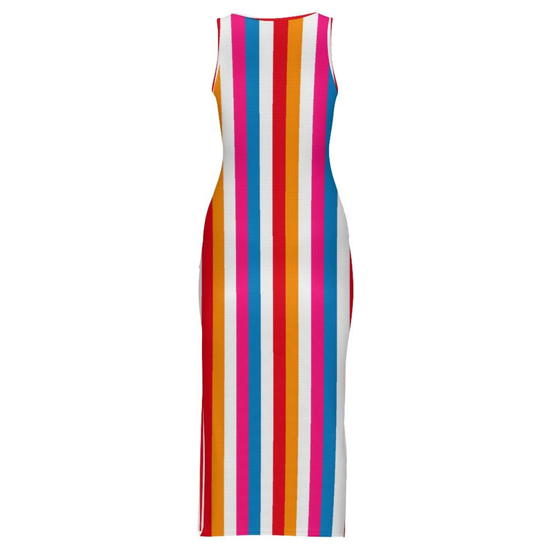 Sleeveless Bodycon Side Slit Long Dress Split cheongsam