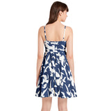 Spaghetti Strap Sleeveless Falred Hem Short Dress