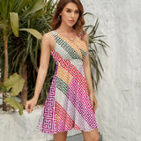 V-Neck Sleeveless Dress (NZ022)  Frocks