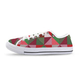 patchwork print xmas 4 Seattle Low Top Men's Shoes (Model 1013-6)