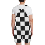 frt chk Unisex Shorts Suspender Jumpsuit (Model L78)