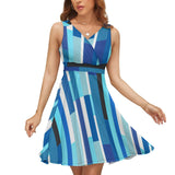 V-Neck Sleeveless Dress (NZ022)  Frocks